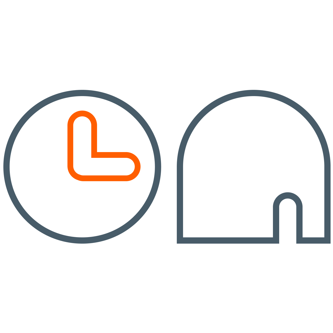 Ilustración estilo dibujo de un coche naranja sobre una ruta blanca con líneas estilizadas negras y fondo blanco minimalista